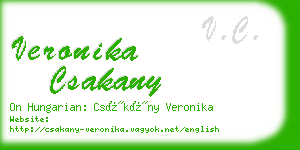 veronika csakany business card